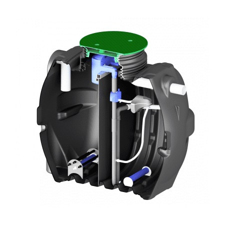Depuradora compacta oxidación total Acticlever 122 2000 litros 6 habitantes RIKUTEC